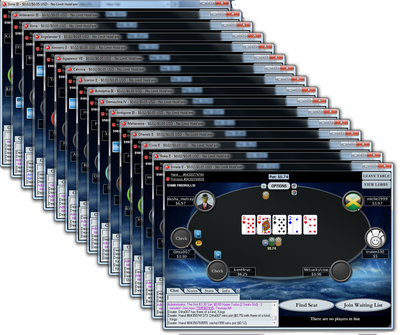 Online poker multi tabling strategy